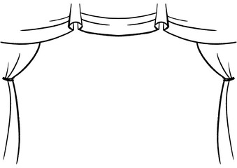 オペラカーテンのイラスト素材