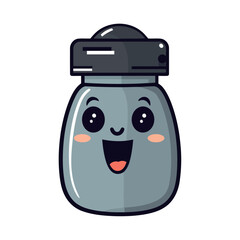 Cheerful mascot holds bottle of refreshing drink