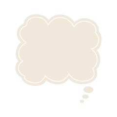 cute earth tone color Bubble talk. Hand-drawn speech bubble. Talk chat speak message. Empty blank comment. Vector illustration design