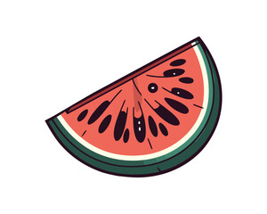 Juicy watermelon slice, fresh summer snack