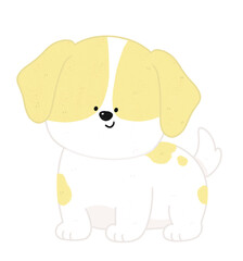 Cute dog doodle with minimal style