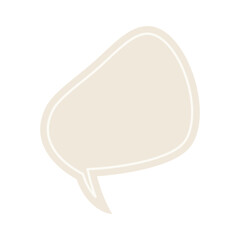 cute earth tone color Bubble talk. Hand-drawn speech bubble. Talk chat speak message. Empty blank comment. Vector illustration design