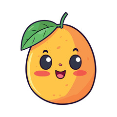 Juicy fruit cute mango, a healthy snack