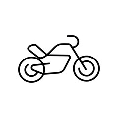 Motorcycle Line Icon. Motorbike logo template.