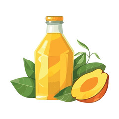 Fresh organic fruit juice drink icon