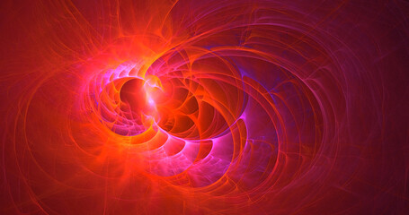 3D rendering abstract fractal light background