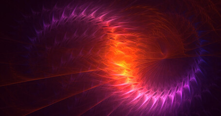 3D rendering abstract fractal light background