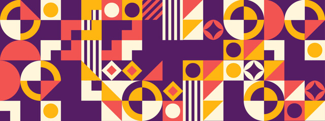 Vector flat design geometric pattern background