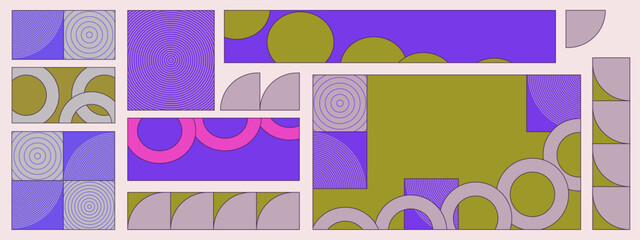 Obraz premium Vector flat design geometric pattern background