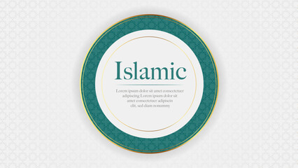 Vector arabic islamic elegant background with decorative islamic arch