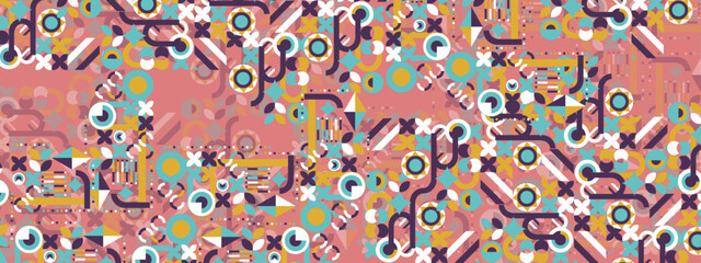 Naklejka premium Vector colorful geometric shape mosaic background