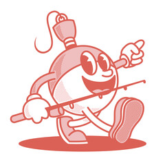 Fishing float mascot character