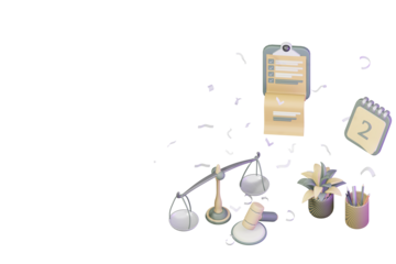 3D workflow concept of law professional lawyer