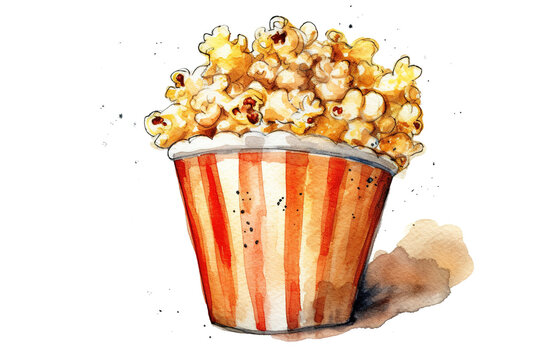Watercolor-Popcorn