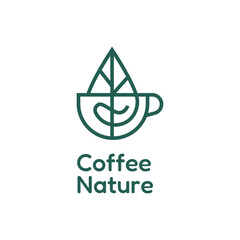 Coffee nature modern minimalist logo design