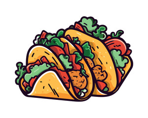 Gourmet taco meal with beef and cilantro