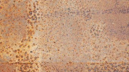 Rusty metal texture, Panoramic grunge rusted metal texture, rust and oxidized metal background. Old metal iron panel. 