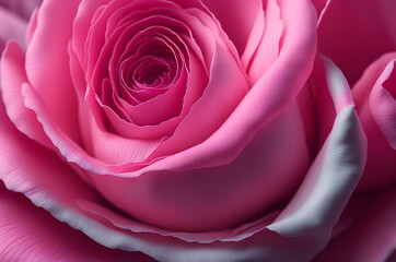 The delicate and vibrant petals of a blooming pink rose