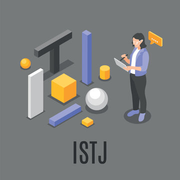 Mbti Type Isometric Composition