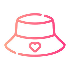 hat Line Gradient Icon