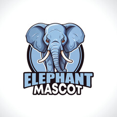 Naklejka premium Elephant Mascot Logo Design Elephant Vector