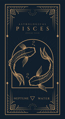 Pisces Signs Symbol Zodiac Illustration