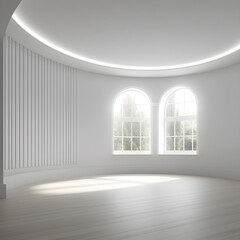 empty white room, generative ai