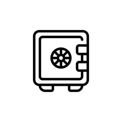 economy safe box sign symbol vector
