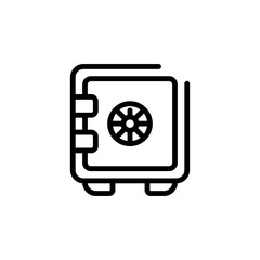economy safe box sign symbol vector