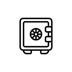 economy safe box sign symbol vector