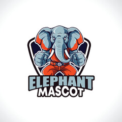 Elephant Mascot Logo Design Elephant Vector