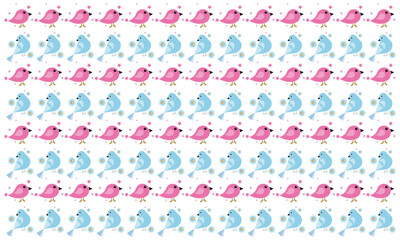 cute bird vector pattern design template