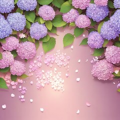 紫陽花のフレーム