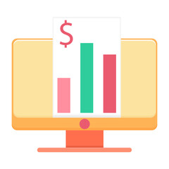 Vector digital marketing flat style icon group design, ecommerce and shopping online theme illustration