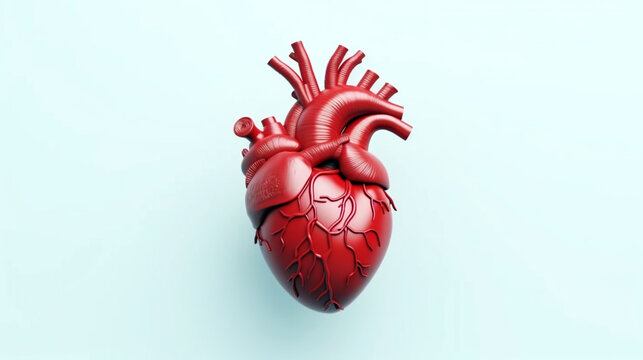 human heart anatomy model. Generative Ai. 