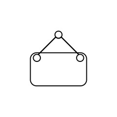 Blank hanging sign icon isolated on transparent background