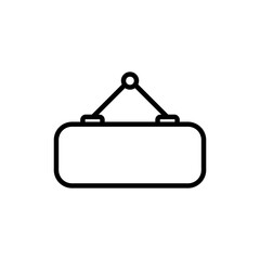 Blank hanging sign icon isolated on transparent background