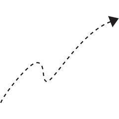 Arrow line dot icons symbol.