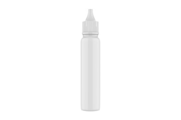 Vape Dropper Thin Bottle Mockup Isolated On White Background. 3d illustration