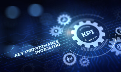 KPI Key performance indicator business finance concept on virtual screen.