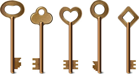 Realistic Vintage Key Set