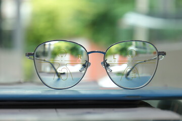 glasses on a table