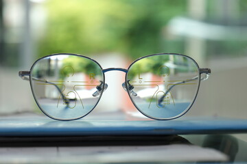 glasses on the table