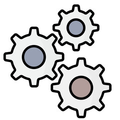 Flat colored business icon collection