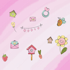 baby shower card with birds