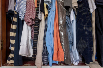Closet full of old men's clothes