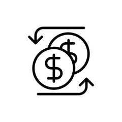 vector business elements and symbols line icon