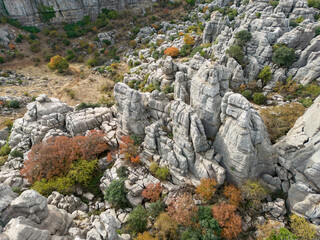 paisajes naturales del Andalucía, el torcal de Antequera en la provincia de Málaga