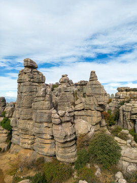 paisajes naturales del Andaluc&iacute;a, el torcal de Antequera en la provincia de M&aacute;laga