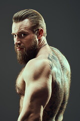 muscular tattooed man